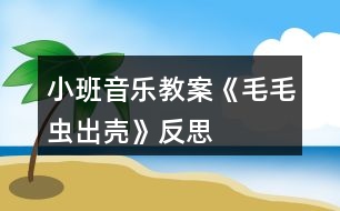 小班音樂教案《毛毛蟲出殼》反思