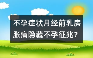 不孕癥狀：月經(jīng)前乳房脹痛隱藏不孕征兆？