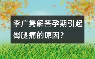 李廣雋解答：孕期引起臀腿痛的原因？