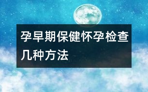 孕早期保?。簯言袡z查幾種方法