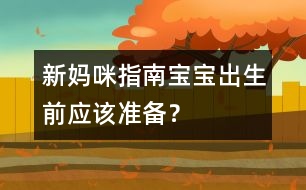 新媽咪指南：寶寶出生前應(yīng)該準(zhǔn)備？