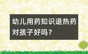 幼兒用藥知識(shí)：退熱藥對孩子好嗎？