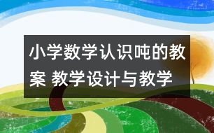 小學數(shù)學認識噸的教案 教學設計與教學反思