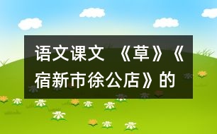 語文課文  《草》、《宿新市徐公店》的教學(xué)設(shè)計(jì)與教學(xué)反思