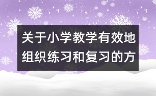 關(guān)于小學(xué)教學(xué)有效地組織練習(xí)和復(fù)習(xí)的方法