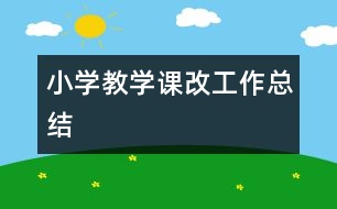 小學教學課改工作總結(jié)