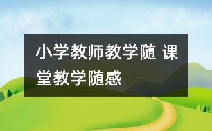 小學教師教學隨 課堂教學隨感