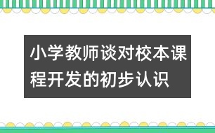 小學(xué)教師談對(duì)校本課程開發(fā)的初步認(rèn)識(shí)