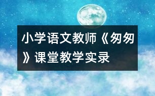 小學(xué)語文教師《匆匆》課堂教學(xué)實錄