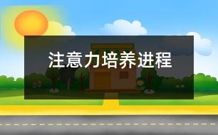 注意力培養(yǎng)進程