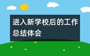 進(jìn)入新學(xué)校后的工作總結(jié)體會