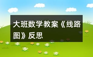 大班數(shù)學教案《線路圖》反思