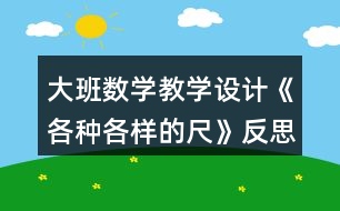 大班數(shù)學(xué)教學(xué)設(shè)計《各種各樣的尺》反思