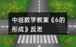 中班數(shù)學(xué)教案《6的形成》反思