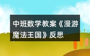 中班數(shù)學教案《漫游魔法王國》反思