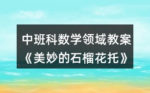 中班科數(shù)學(xué)領(lǐng)域教案《美妙的石榴花托》反思