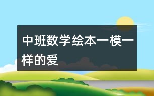 中班數(shù)學繪本一模一樣的愛