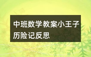 中班數學教案小王子歷險記反思