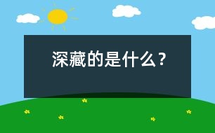 深藏的是什么？