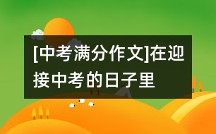 [中考滿分作文]在迎接中考的日子里