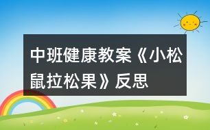 中班健康教案《小松鼠拉松果》反思