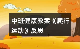 中班健康教案《爬行運(yùn)動(dòng)》反思