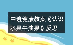 中班健康教案《認識水果牛油果》反思