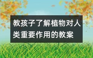 教孩子了解植物對(duì)人類重要作用的教案