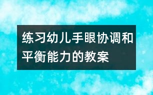 練習幼兒手眼協(xié)調和平衡能力的教案