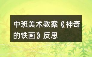 中班美術(shù)教案《神奇的鐵畫(huà)》反思