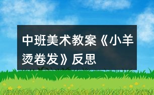 中班美術(shù)教案《小羊燙卷發(fā)》反思