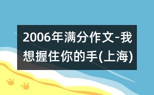 2006年滿(mǎn)分作文-我想握住你的手(上海)