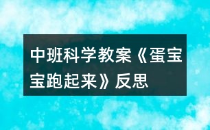 中班科學教案《蛋寶寶跑起來》反思