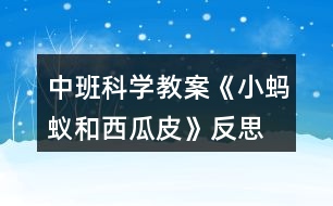 中班科學(xué)教案《小螞蟻和西瓜皮》反思