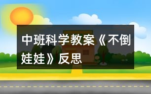 中班科學(xué)教案《不倒娃娃》反思