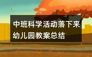 中班科學活動落下來幼兒園教案總結