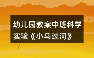 幼兒園教案中班科學實驗《小馬過河》——溶解和吸水反思