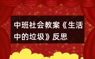 中班社會教案《生活中的垃圾》反思