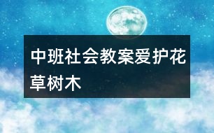 中班社會教案愛護花草樹木