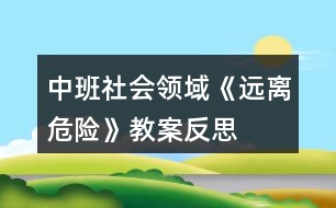 中班社會領(lǐng)域《遠(yuǎn)離危險》教案反思