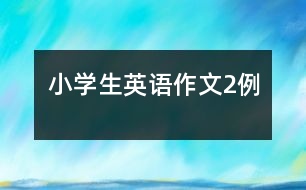 小學生英語作文2例