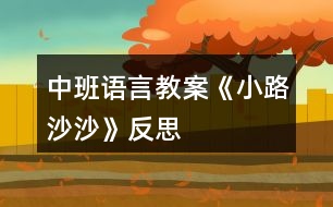 中班語(yǔ)言教案《小路沙沙》反思