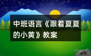 中班語(yǔ)言《跟著夏夏的小黃》教案