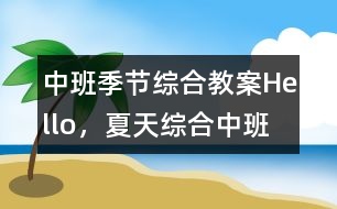 中班季節(jié)綜合教案：Hello，夏天（綜合）中班