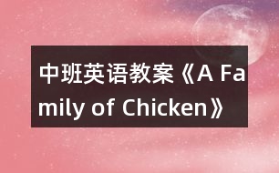 中班英語教案《A Family of Chicken》