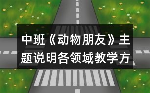 中班《動物朋友》主題說明各領域教學方案