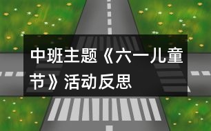 中班主題《六一兒童節(jié)》活動反思