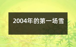 2004年的第一場雪