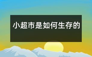 小超市是如何生存的