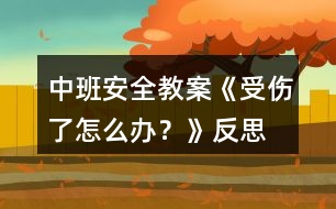 中班安全教案《受傷了怎么辦？》反思